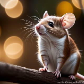 Cute mouse AI wallpaper