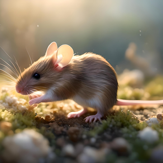 Cute mouse AI wallpaper