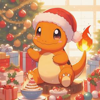 Charmander Christmas wallpaper