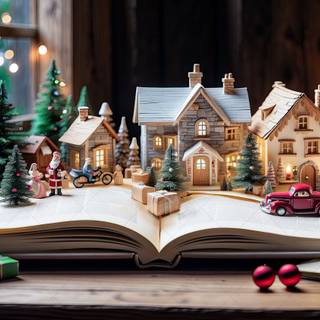 Christmas and book wallpaper