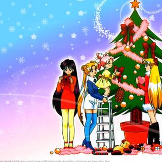 Characters Christmas wallpaper