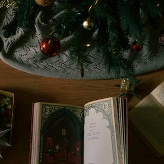 Christmas and book wallpaper