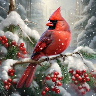 Birds Christmas wallpaper