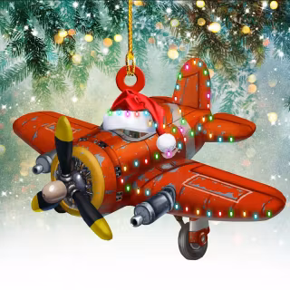 Christmas airplane wallpaper