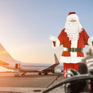 Christmas airplane wallpaper