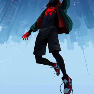 Scarlet Spider Across The Spider-Verse phone wallpaper