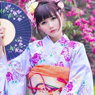 Japanese kimono wallpaper