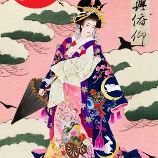 Japanese kimono wallpaper