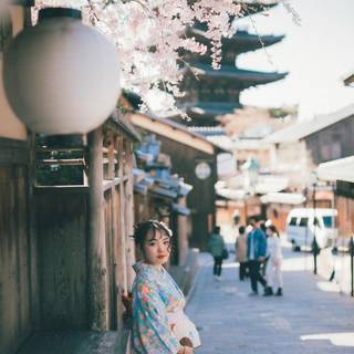 Japanese kimono wallpaper