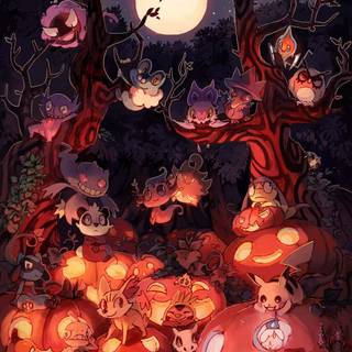 Pokémon night wallpaper