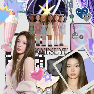 Katseye collage wallpaper