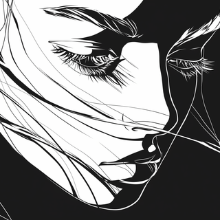 Black and white sketch wallpaper