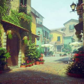 Italian street wallpaper