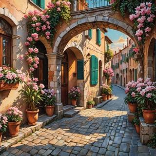 Italian street wallpaper