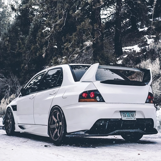 Lancer Evo winter wallpaper