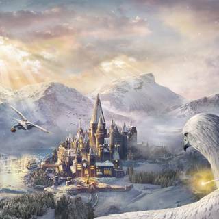 Winter Hogwarts Legacy PC wallpaper