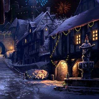 Winter Hogwarts Legacy PC wallpaper