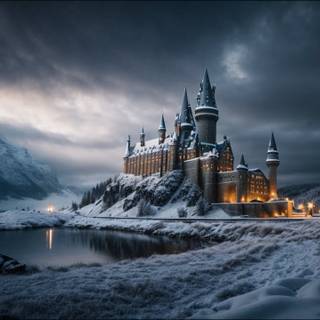 Winter Hogwarts Legacy PC wallpaper