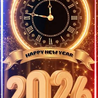 iPhone New Year 2026 wallpaper