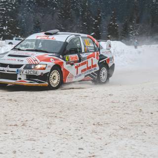 Lancer Evo winter wallpaper