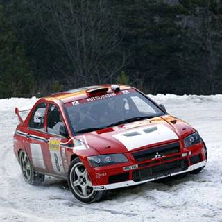 Lancer Evo winter wallpaper