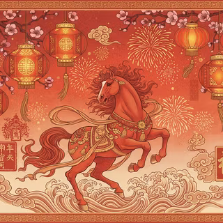 Chinese New Year horse wallpaper