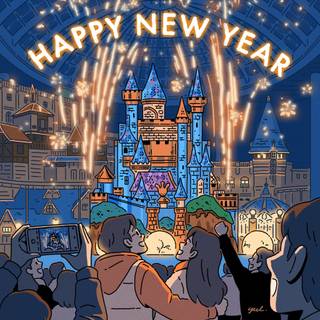 Happy New Year 2026 Disney wallpaper