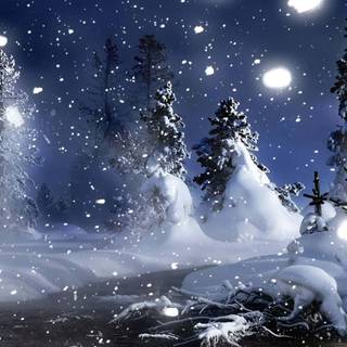 Winter sparkle scene wallpaper