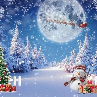 Winter sparkle scene wallpaper