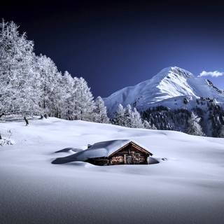 Cold winter 4k wallpaper