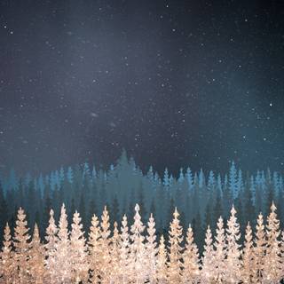 Winter sparkle scene wallpaper