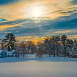 5k winter nature wallpaper