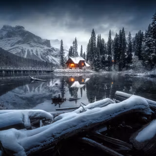 5k winter nature wallpaper
