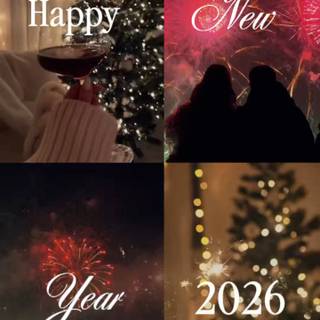 Aesthetic New Year 2026 wallpaper