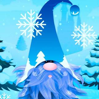 Gnome winter phone wallpaper