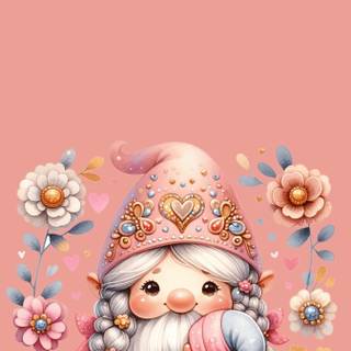 Gnome winter phone wallpaper