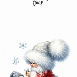 Gnome winter phone wallpaper