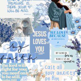 Winter Christian collage wallpaper