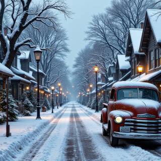 3440x1440 winter village wallpaper