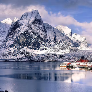 3440x1440 winter village wallpaper