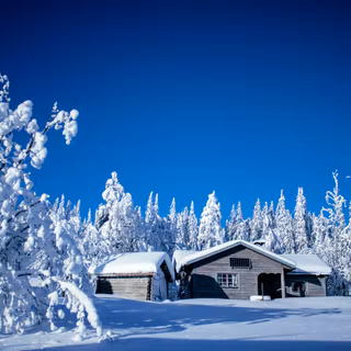 Cabin winter HD wallpaper