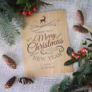 Rustic Happy New Year wallpaper