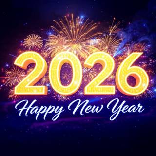 New Year 2026 dark wallpaper