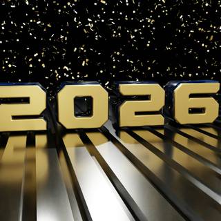 New Year 2026 dark wallpaper