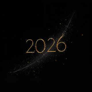 New Year 2026 dark wallpaper