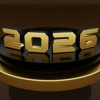 New Year 2026 dark wallpaper
