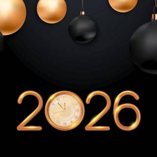 New Year 2026 dark wallpaper