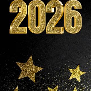 New Year 2026 dark wallpaper