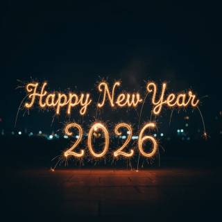 New Year 2026 dark wallpaper