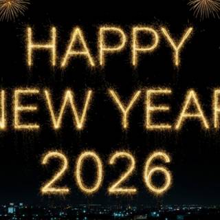 New Year 2026 dark wallpaper
